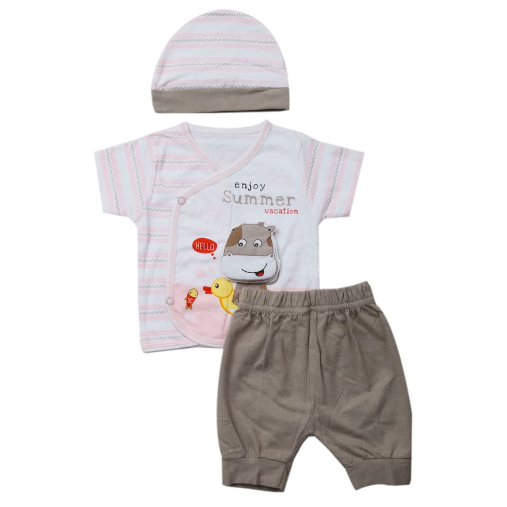 Newborn Boys Half Sleeves Suit - Pink, Kids, Newborn Boys Sets And Suits, Chase Value, Chase Value