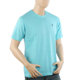 Men's Half Sleeves Round Neck T-Shirt - Sky Blue, Men's T-Shirts & Polos, Chase Value, Chase Value