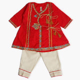 Girls Shalwar Suit - Red, Girls Shalwar Kameez, Chase Value, Chase Value