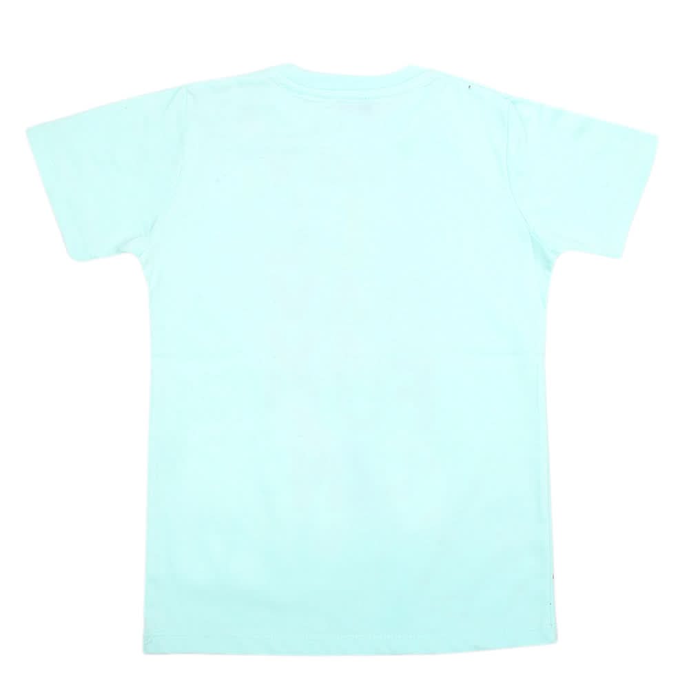 Boys Half Sleeves Jersey T-Shirt - Cyan, Kids, Boys T-Shirts, Chase Value, Chase Value