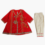 Girls Shalwar Suit - Red, Girls Shalwar Kameez, Chase Value, Chase Value