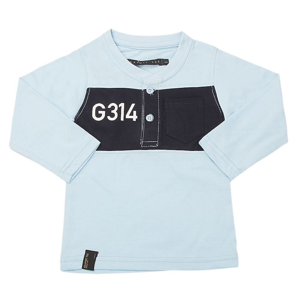 Boy's Full Sleeves T-Shirt 123 - Blue, Kids, Boys T-Shirts, Chase Value, Chase Value