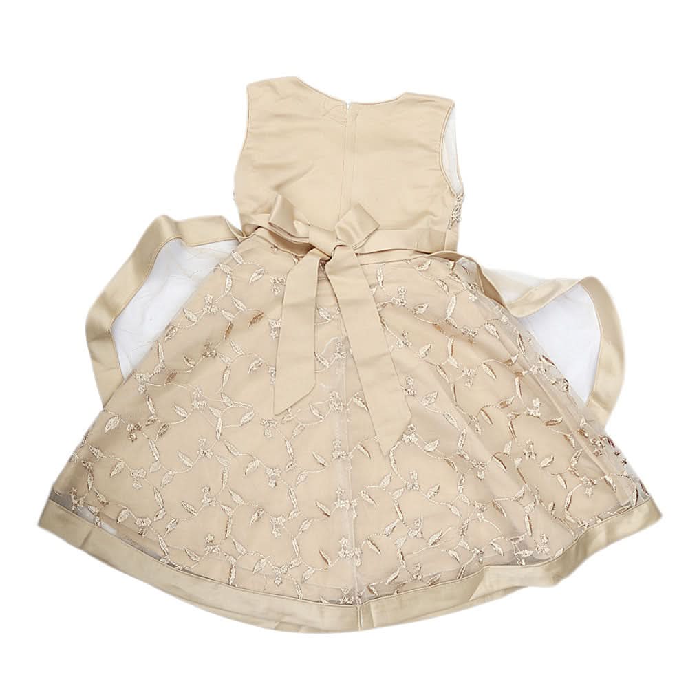Girls Fancy Frock - Fawn, Kids, Girls Frocks, Chase Value, Chase Value