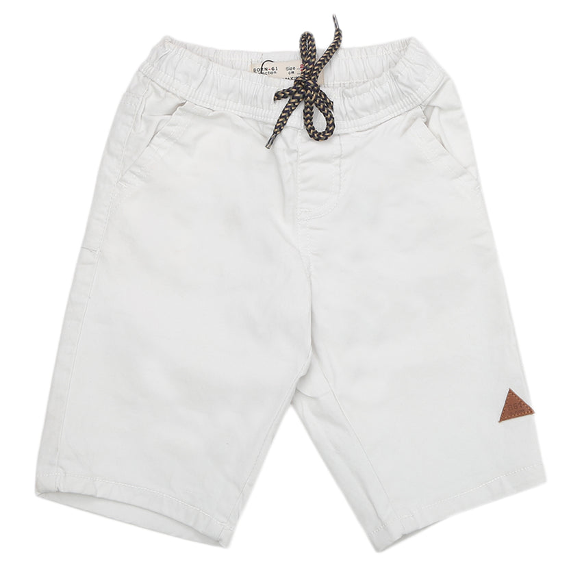 Boys Cotton Bermuda Short - Off White, Kids, Boys Shorts, Chase Value, Chase Value
