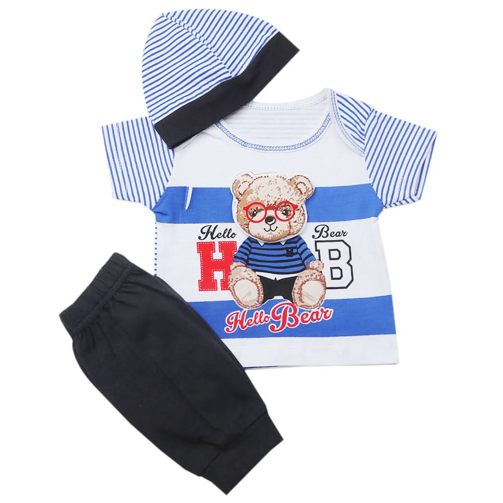 Newborn Boys Half Sleeves Suit - Royal Blue, Kids, New Born Boys Sets And Suits, Chase Value, Chase Value
