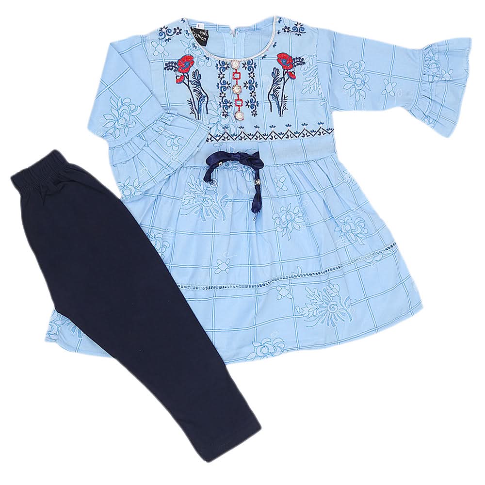 Girls Pajama Suit 1020 Blue - A, Kids, Girls Sets And Suits, Chase Value, Chase Value