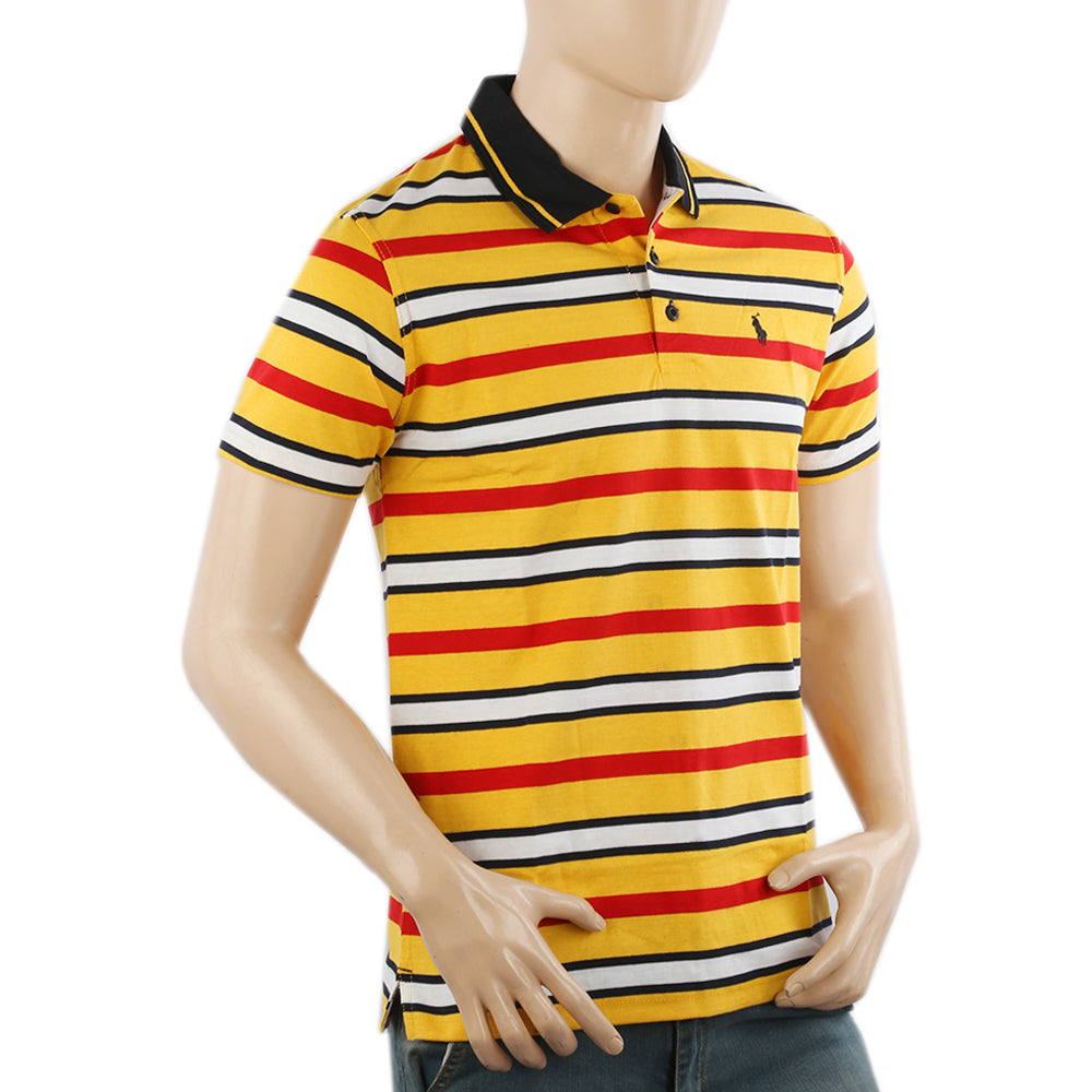 Men's Half Sleeves Polo T-Shirt - Yellow, Men's T-Shirts & Polos, Chase Value, Chase Value
