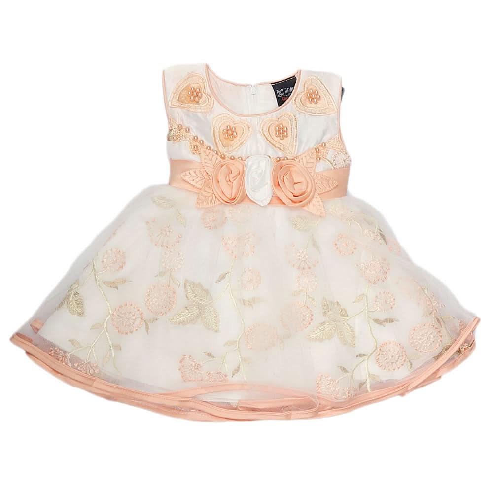 Girls Fancy Frock Peach, Kids, Girls Frocks, Chase Value, Chase Value