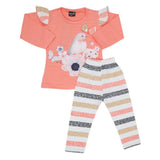 Girls Pajama Suit Lyc 1063 Peach - A, Kids, Girls Sets And Suits, Chase Value, Chase Value