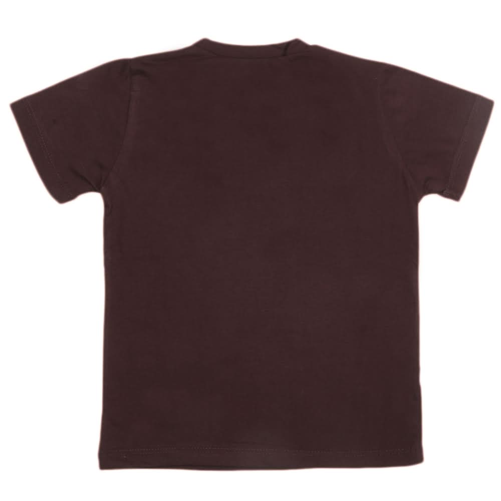 Boys Half Sleeves T-Shirt 3986 - Dark Brown, Kids, Boys T-Shirts, Chase Value, Chase Value