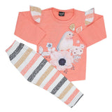 Girls Pajama Suit Lyc 1063 Peach - A, Kids, Girls Sets And Suits, Chase Value, Chase Value