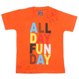 Boys Half Sleeves Jersey T-Shirt - Orange, Kids, Boys T-Shirts, Chase Value, Chase Value