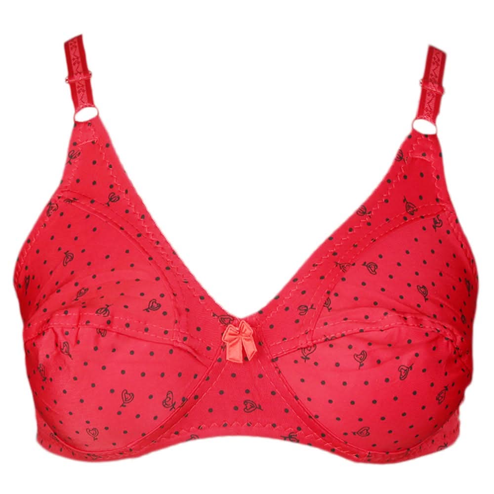 Women's Cotton Bra - Red, Women, Bras, Chase Value, Chase Value