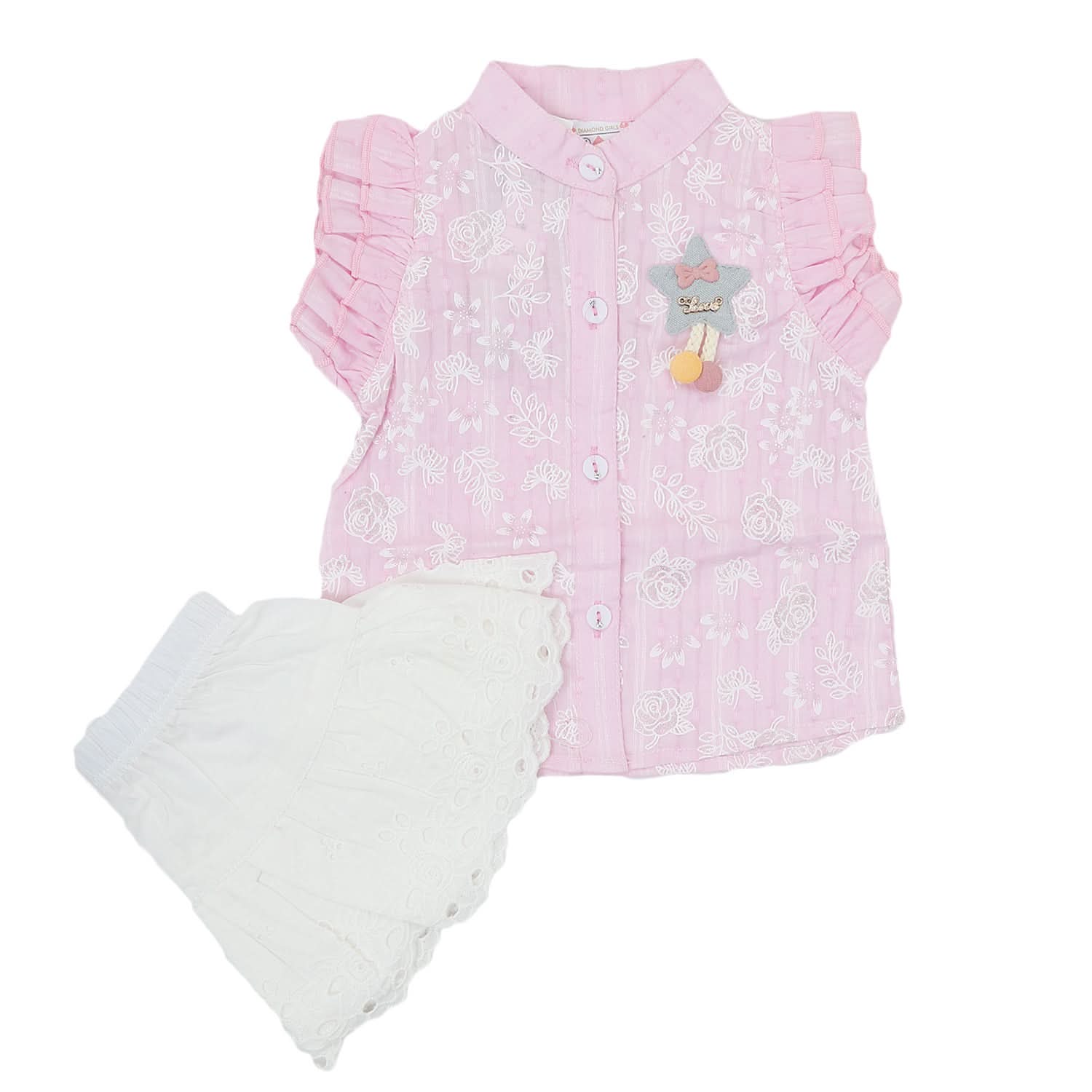 Newborn Girls Half Sleeves Skirt Suit - Pink, Kids, Newborn Girls Sets And Suits, Chase Value, Chase Value