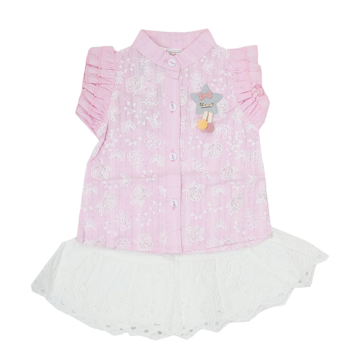 Newborn Girls Half Sleeves Skirt Suit - Pink, Kids, Newborn Girls Sets And Suits, Chase Value, Chase Value