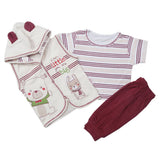 Newborn Boys Half Sleeves Suit - Maroon, Kids, Newborn Boys Sets And Suits, Chase Value, Chase Value