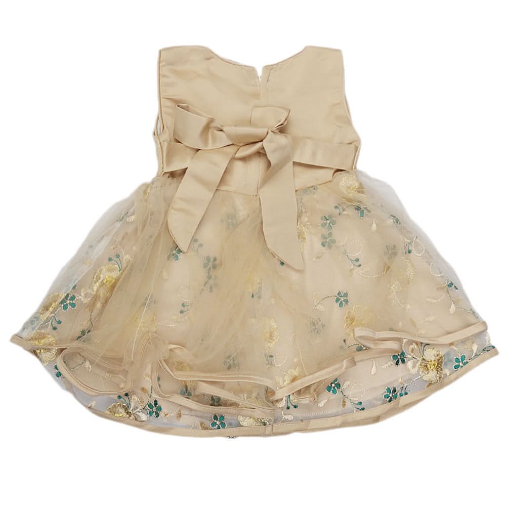 Girls Fancy Frock Beige, Kids, Girls Frocks, Chase Value, Chase Value