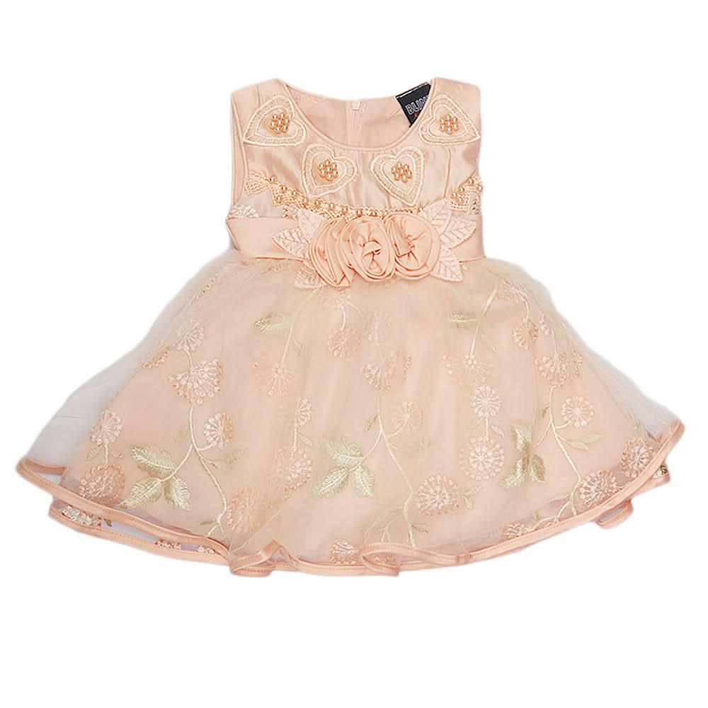 Girls Fancy Frock Peach, Kids, Girls Frocks, Chase Value, Chase Value