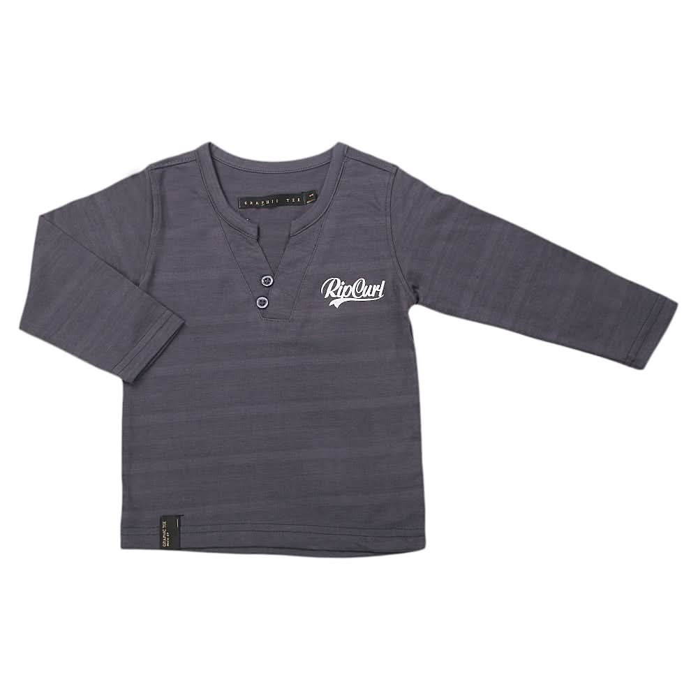 Boy's Full Sleeves T-Shirt 123 - Dark Grey, Kids, Boys T-Shirts, Chase Value, Chase Value