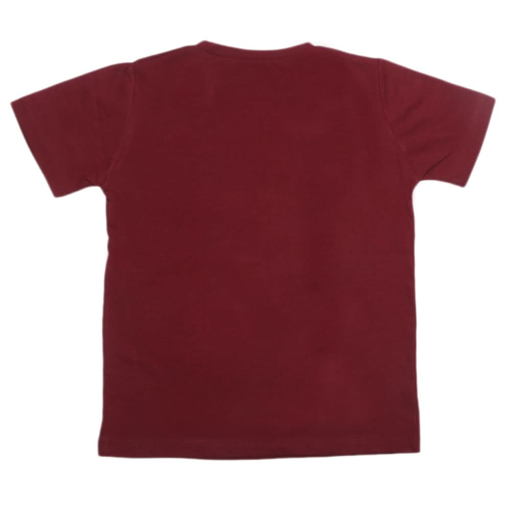 Boys Half Sleeves T-Shirt 3994 - Maroon, Kids, Boys T-Shirts, Chase Value, Chase Value