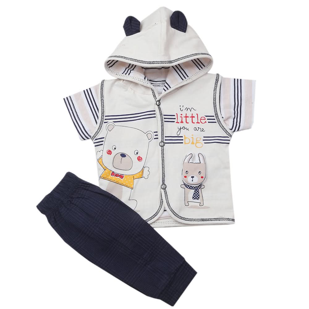 Newborn Boys Half Sleeves Suit - Navy Blue, Kids, New Born Boys Sets And Suits, Chase Value, Chase Value