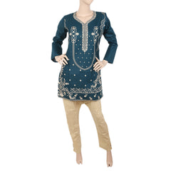 Women's Cotton Embroidered 2 Piece Suit - Green, Women, Shalwar Suits, Chase Value, Chase Value