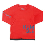 Boy's Full Sleeves T-Shirt 123 - Red, Kids, Boys T-Shirts, Chase Value, Chase Value