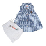 Newborn Girls Half Sleeves Short Suit - Blue, Kids, Newborn Girls Sets And Suits, Chase Value, Chase Value