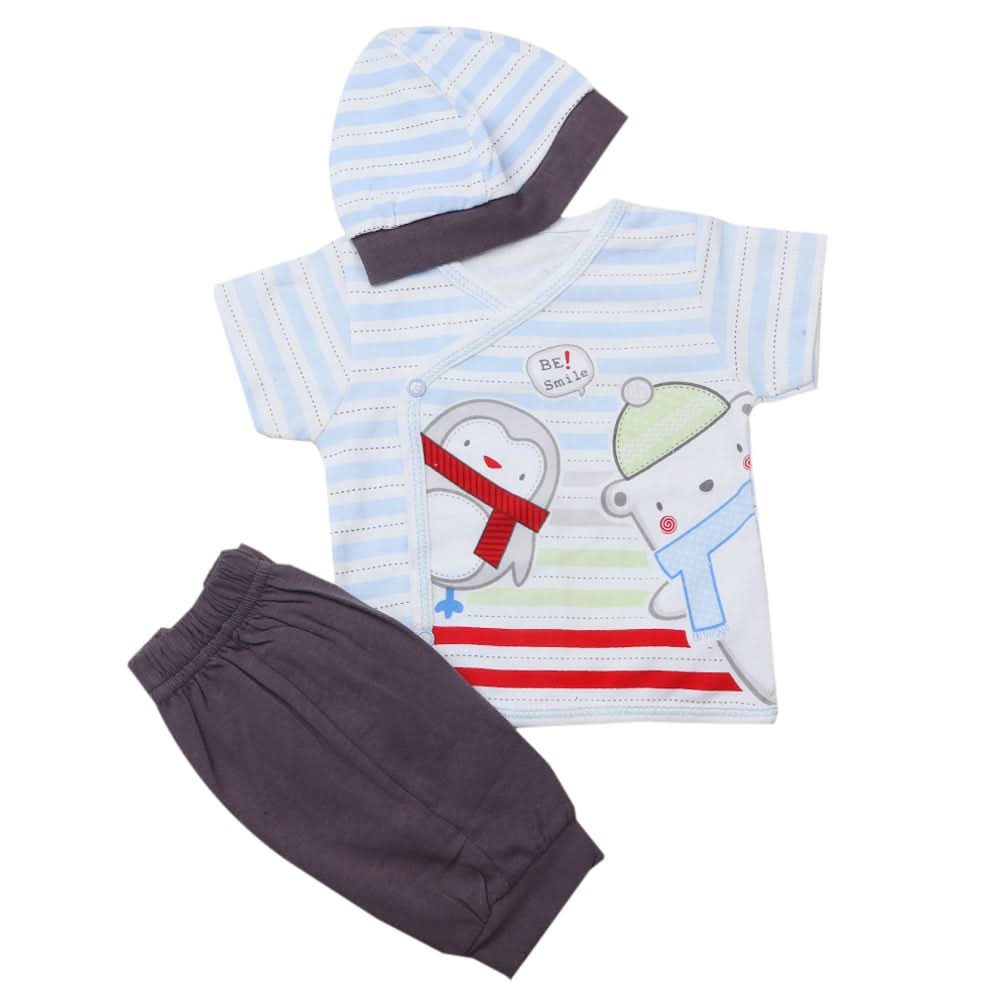 Newborn Boys Half Sleeves Suit - Blue, Kids, Newborn Boys Sets And Suits, Chase Value, Chase Value
