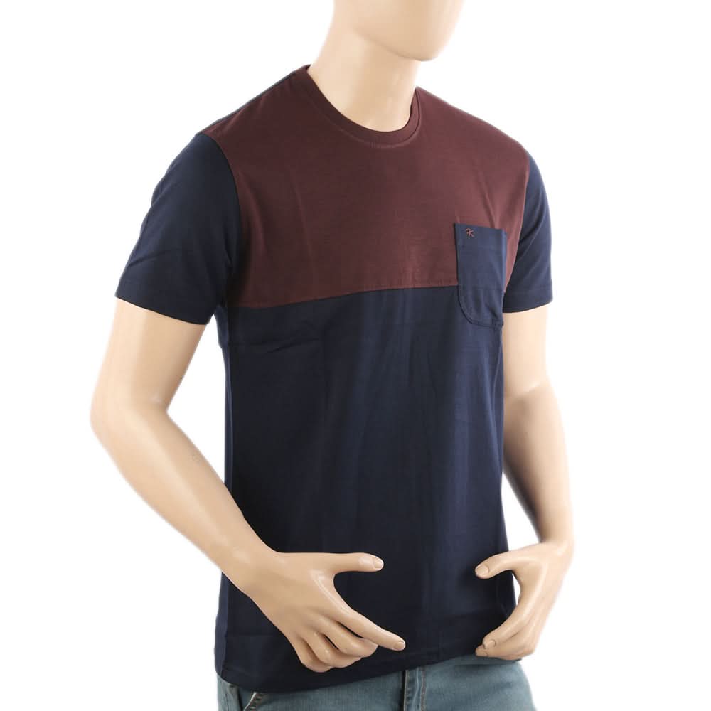 Men's Half Sleeves T-Shirt - Dark Brown, Men's T-Shirts & Polos, Chase Value, Chase Value