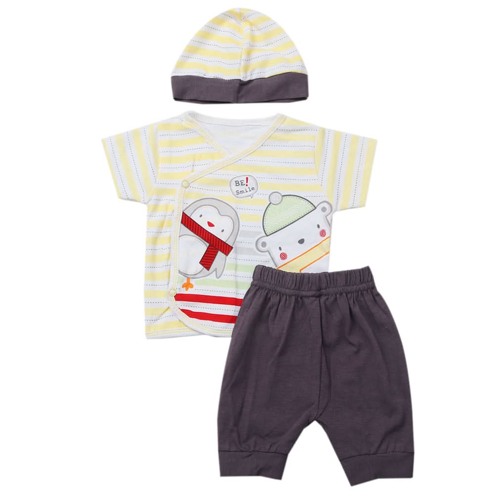 Newborn Boys Half Sleeves Suit - Lemon, Kids, Newborn Boys Sets And Suits, Chase Value, Chase Value
