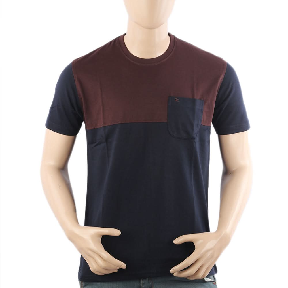 Men's Half Sleeves T-Shirt - Dark Brown, Men's T-Shirts & Polos, Chase Value, Chase Value