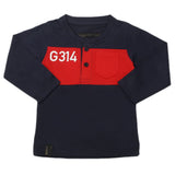 Boy's Full Sleeves T-Shirt 123 - Navy Blue, Kids, Boys T-Shirts, Chase Value, Chase Value