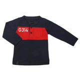 Boy's Full Sleeves T-Shirt 123 - Navy Blue, Kids, Boys T-Shirts, Chase Value, Chase Value