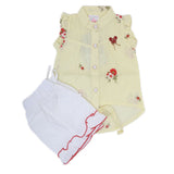 Newborn Girls Half Sleeves Short Suit - Yellow, Kids, NB Girls Sets And Suits, Chase Value, Chase Value