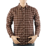 Men's Casual Club Check Shirt - Dark Brown, Men's Shirts, Chase Value, Chase Value
