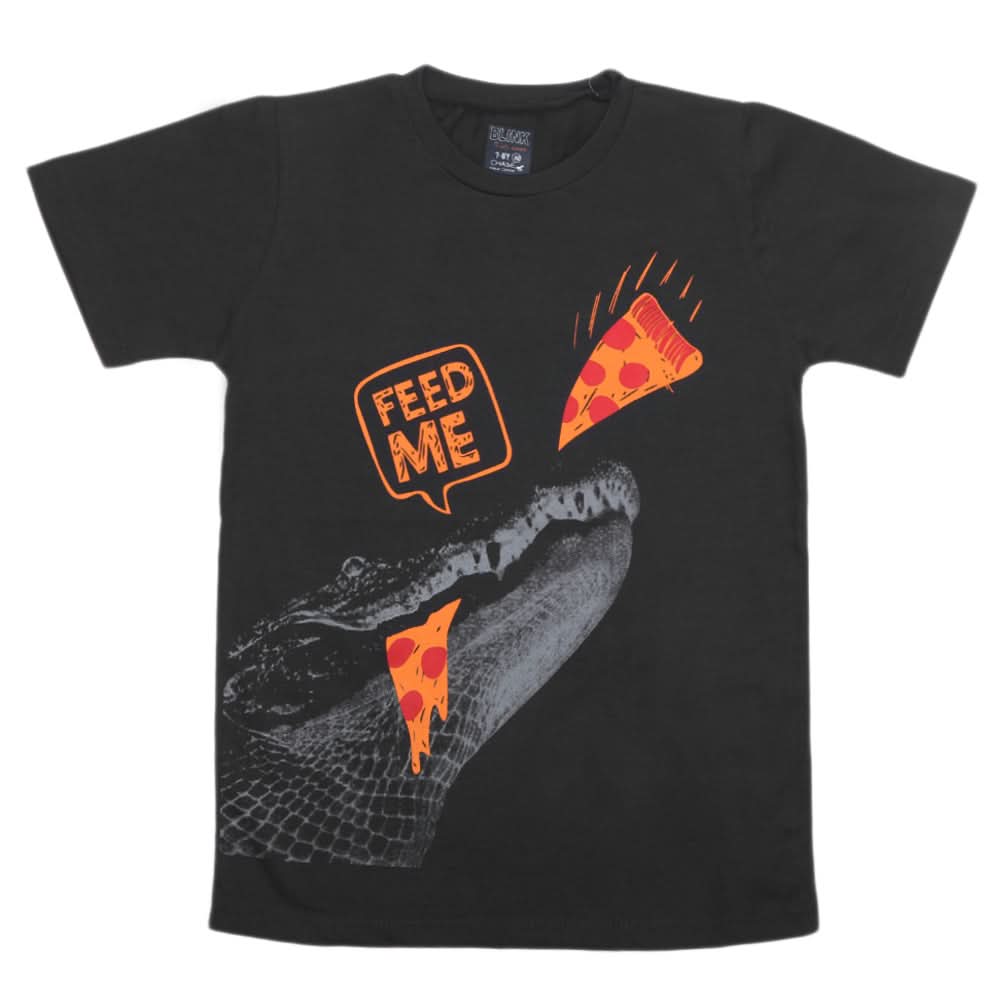 Boys Half Sleeves T-Shirt 3983 - Black, Kids, Boys T-Shirts, Chase Value, Chase Value
