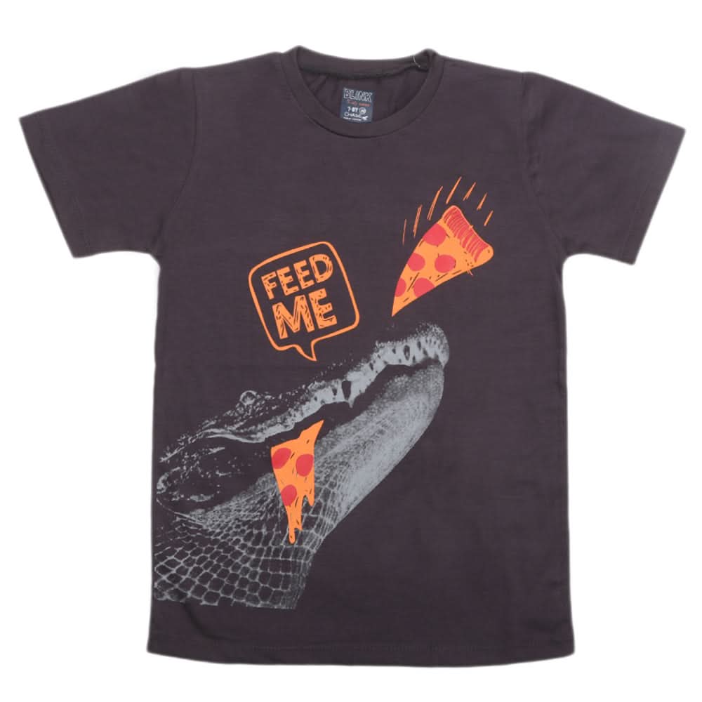 Boys Half Sleeves T-Shirt 3983 - Grey, Kids, Boys T-Shirts, Chase Value, Chase Value