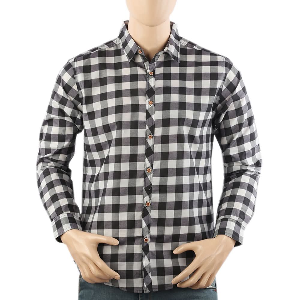 Men's Casual Club Check Shirt - Black, Men's Shirts, Chase Value, Chase Value