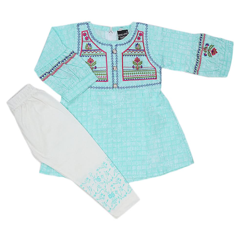 Girls Pajama Suit - Sea Green, Kids, Girls Sets And Suits, Chase Value, Chase Value