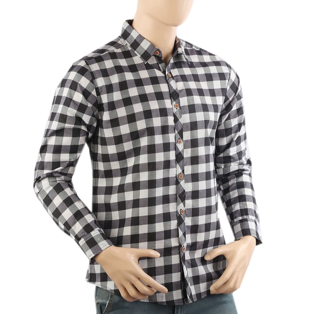 Men's Casual Club Check Shirt - Black, Men's Shirts, Chase Value, Chase Value