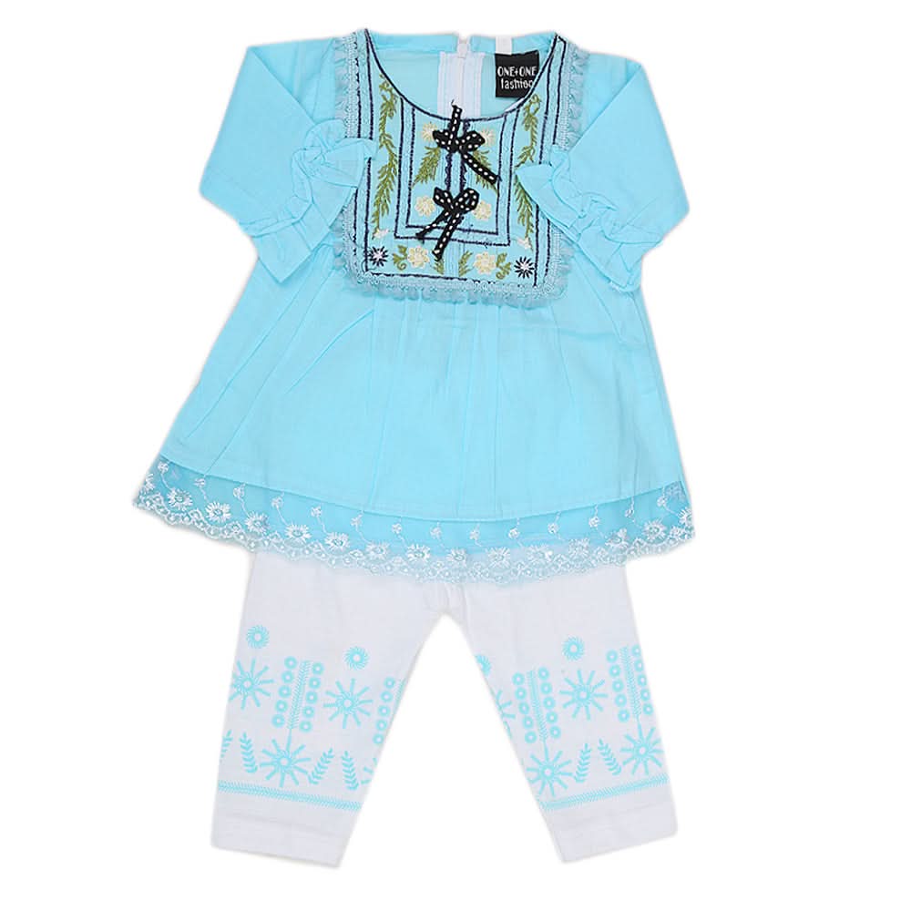 Newborns Girls Full Sleeves Suit - Blue, Kids, New Born Girls Sets And Suits, Chase Value, Chase Value