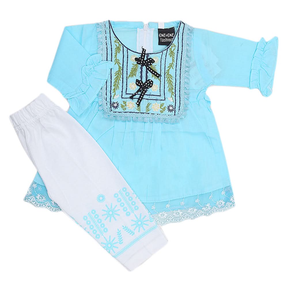 Newborns Girls Full Sleeves Suit - Blue, Kids, New Born Girls Sets And Suits, Chase Value, Chase Value