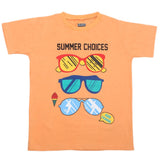 Boys Half Sleeves T-Shirt 3989 - Orange, Kids, Boys T-Shirts, Chase Value, Chase Value