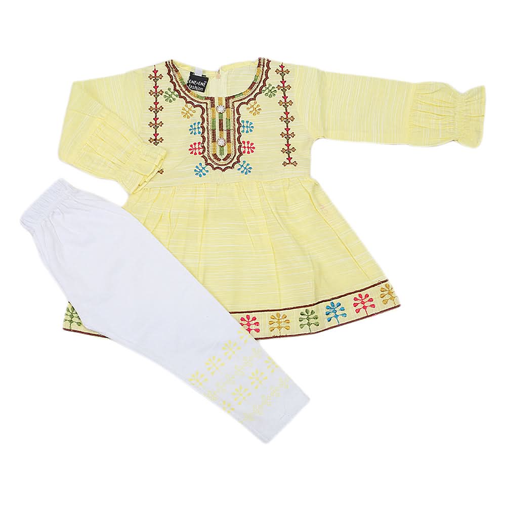 Girls Pajama Suit - Yellow, Kids, Girls Sets And Suits, Chase Value, Chase Value