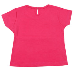 Newborn Girls Half Sleeves T-Shirt - Dark Pink, Kids, Newborn Girls T-Shirts, Chase Value, Chase Value