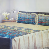 Printed Double 2 Side Frill Bed Sheet - M-5, Double Size Bed Sheet, Chase Value, Chase Value