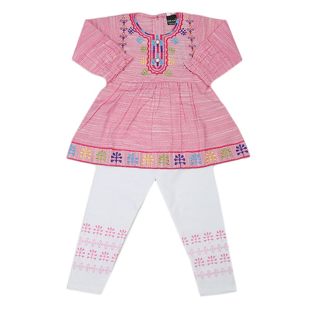 Girls Pajama Suit 1268 Pink - A, Kids, Girls Sets And Suits, Chase Value, Chase Value
