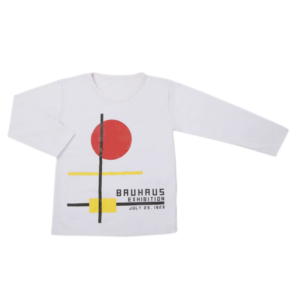 Boy's Full Sleeves T-Shirt - White, Kids, Boys T-Shirts, Chase Value, Chase Value
