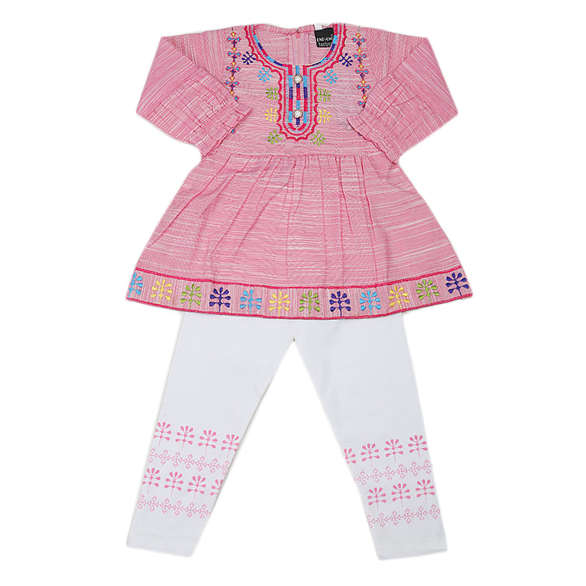 Girls Pajama Suit 1269 Pink - A, Kids, Girls Sets And Suits, Chase Value, Chase Value